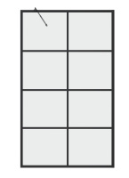 Душевая шторка на ванну (90х150) Grossman GR-10590BLACK черный, неподвижная